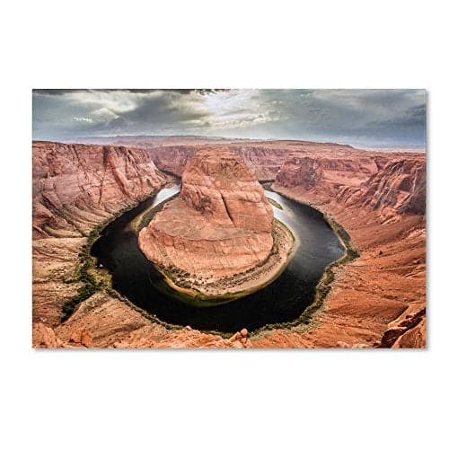 Trademark Fine Art Horseshoe Bend Artwork by Pierre Leclerc, 16 by 24-Inch