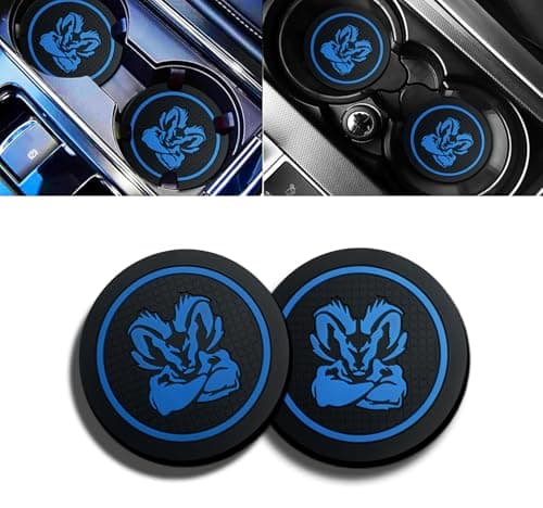 HANNHAI Car Cup Holder Coaster 2PCS 275 Inch Universal NonSlip Cup Holders Car Interior Accessories Car Cup Holder CoastersCar Drink Coaster Holder Compatible with 1500 2500 3500 Blue