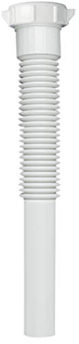 Plumb Pak PP812-5 Flex 'N Fix Extension Tube, 9" x 1-1/4" Inlet, 1-1/4" x 9", White
