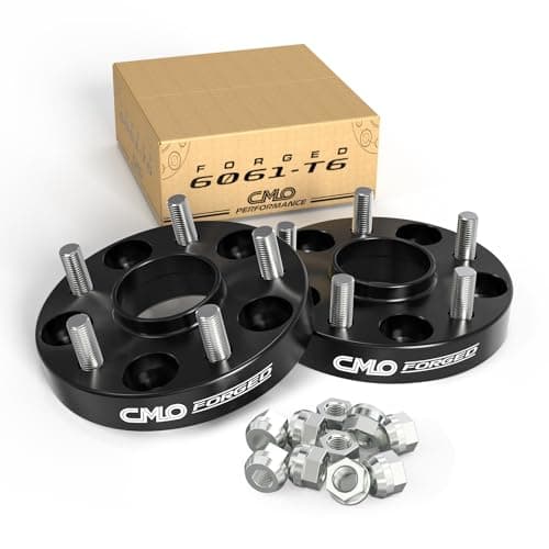 2pcs 1" (25mm) Black Hubcentric Wheel Spacers 5x114.3 (67.1mm CB) Compatible with Genesis Tiburon Veloster Optima Soul Mazda 3 5 CX-7 Miata MX-6 RX-7 RX-8 Protege Compass Patriot Evo8 9 10 Eclipse