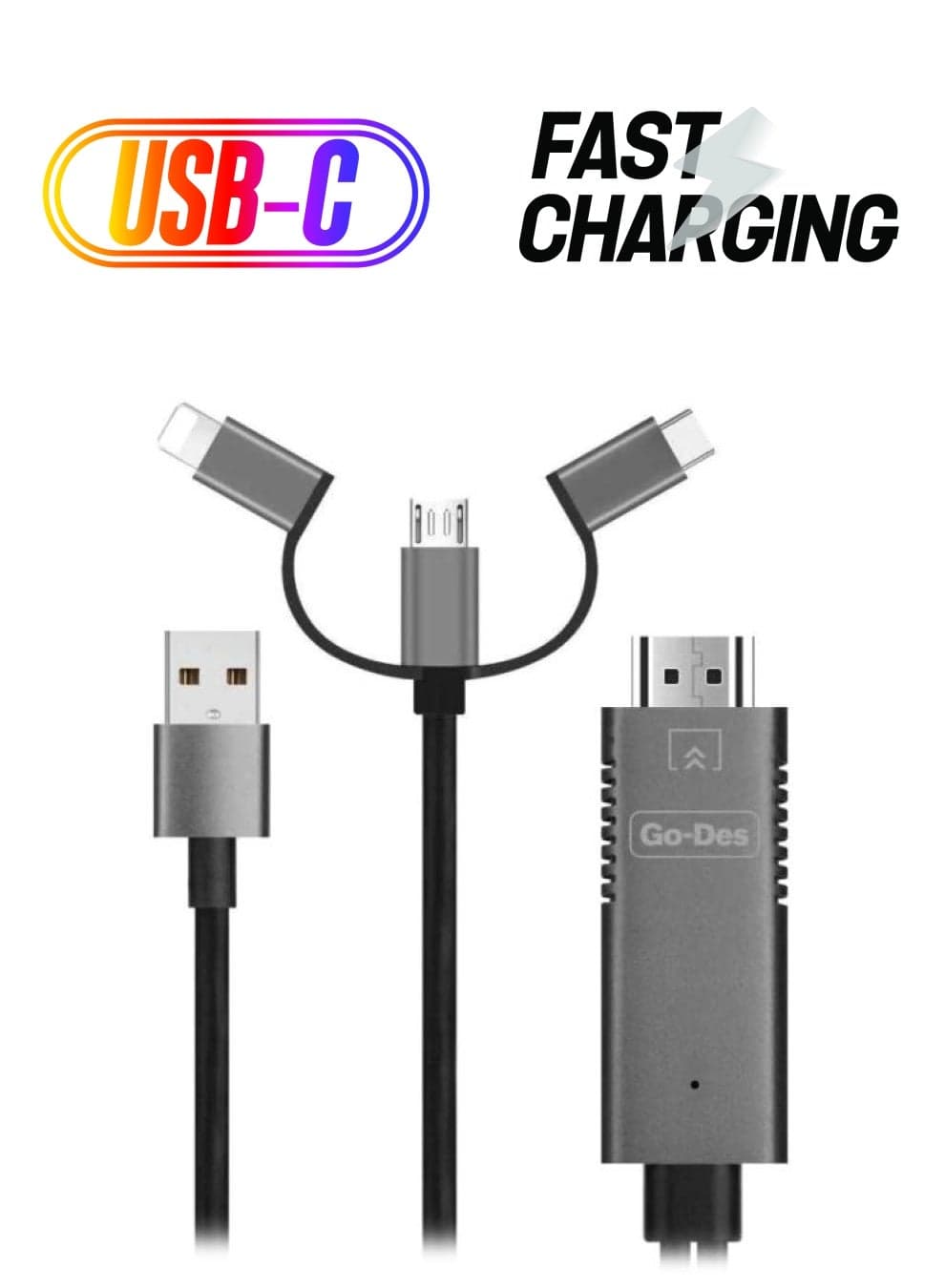 3-In-1 FHD Cable Black