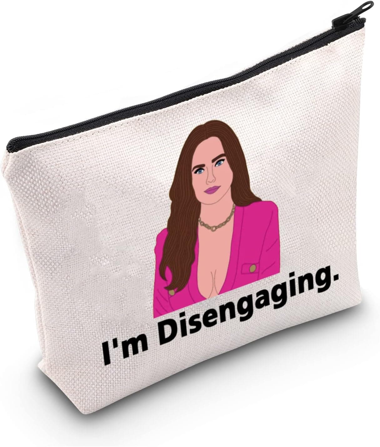 LEVLO Funny Housewives Gifts I'm Disengaging Makeup Bags Housewives Party Gifts Reality TV Lovers Travel Bags (I'm Disengaging)