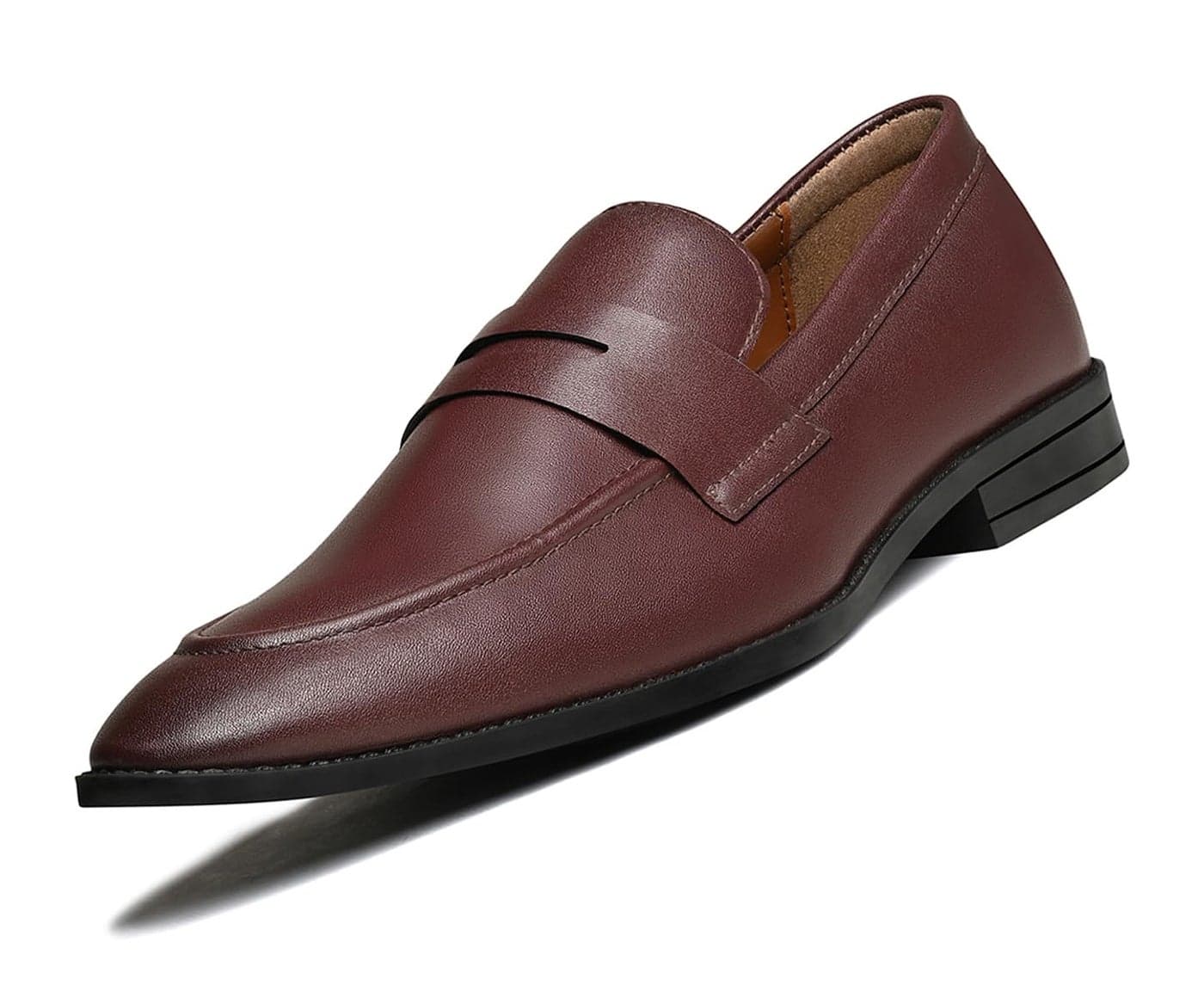LOUIS STITCH Loafers Formal Shoes for Men | Slip-On Moccasins | Ideal for Business, Casual, Parties | Solid Russet Tan | UK Size 8 (LSRG_MCTN__)