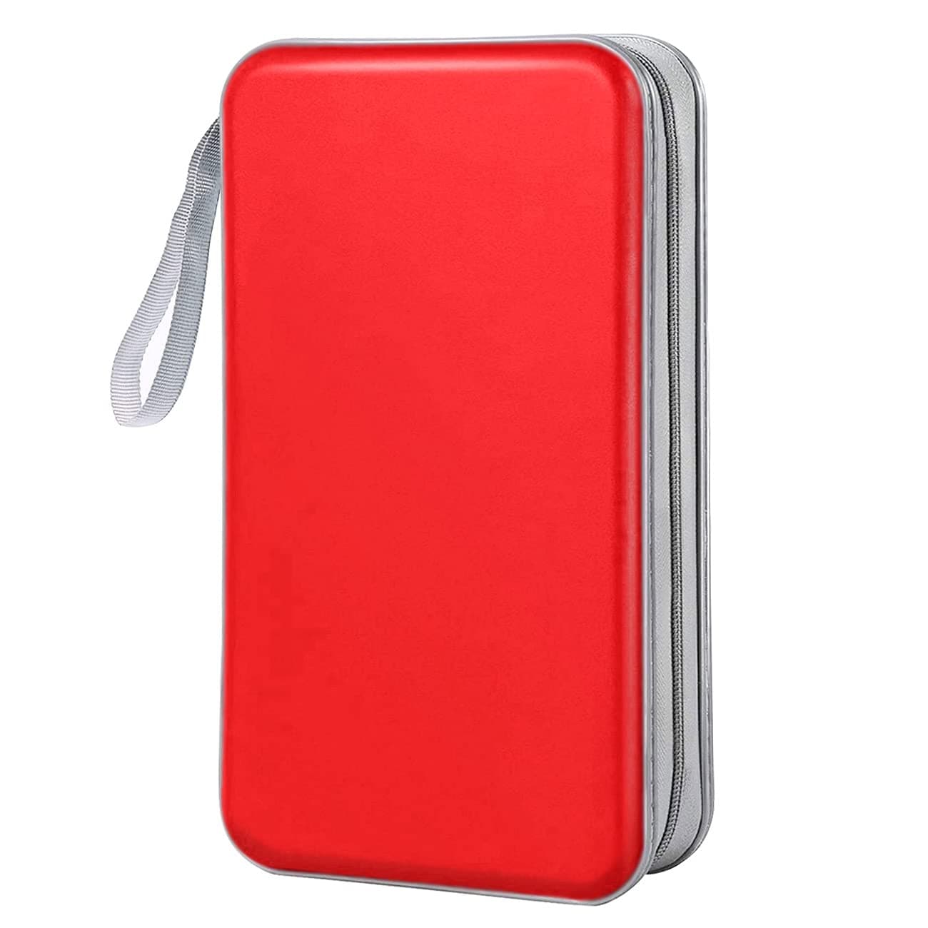 Bivisen CD Case Wallet 80 Capacity DVD VCD Media Bluray Case Wallet Holder Storage Organizer Red