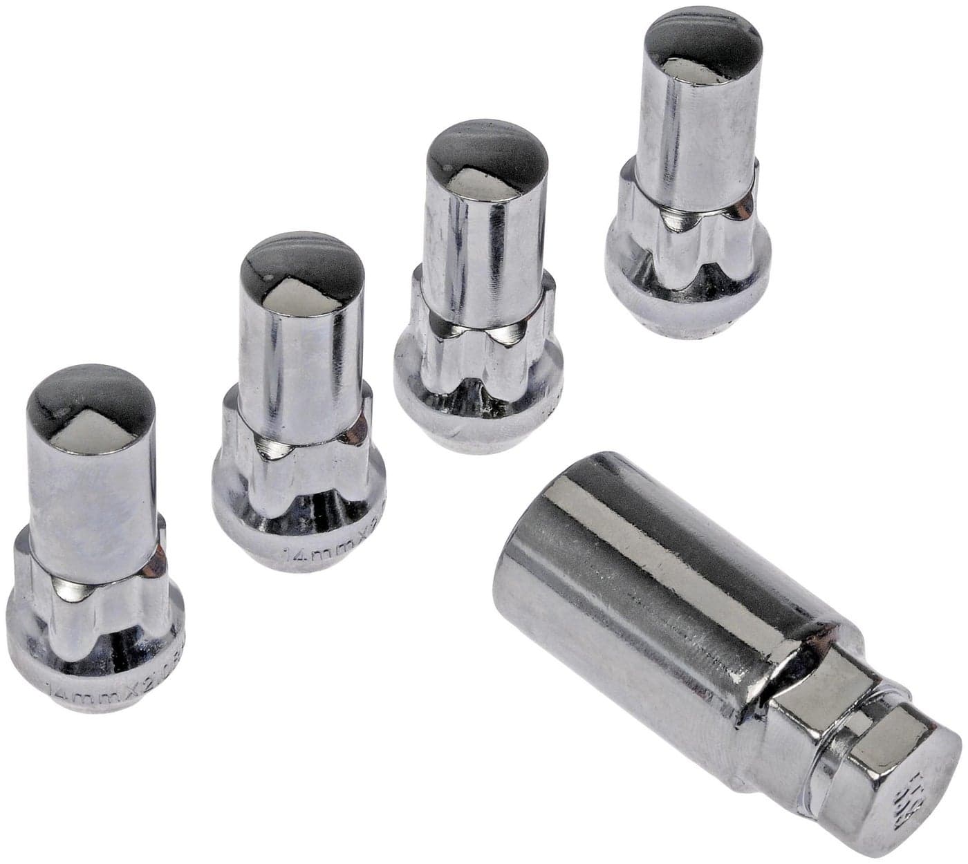 Dorman 711-1028 Wheel Nut Lock Chrome Acorn Nut Set M14-2.0, 4 Pack Universal Fit