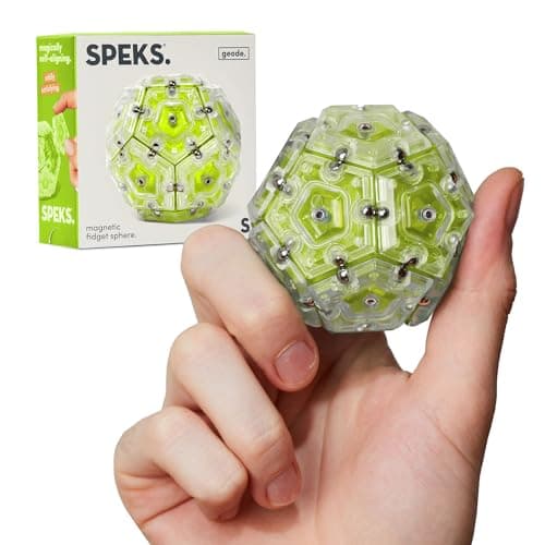 Speks Geode Magnetic Fidget Toy Sensory Desk Toy for Adults Teens 14 Stress Relief Gift Sphere Peridot