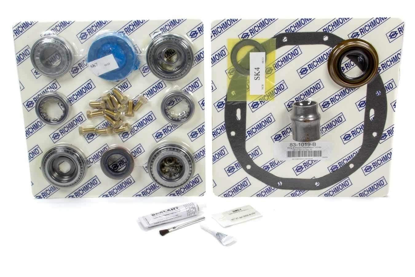 Richmond Gear Differential Installation Kit, Bearings/Crush Sleeve/Gaskets/Hardware/Seals/Shims/Thread Locker, 8.875 in, GM 12-Bolt, Kit