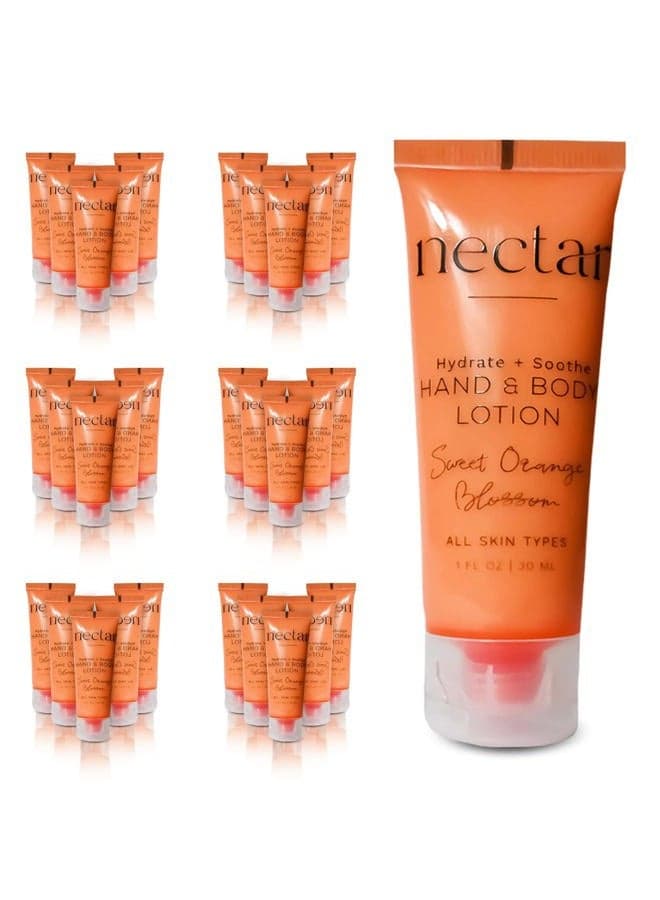 Nectar Hand & Body Lotion | 300 Count, 1 oz | Sweet Orange Blossom, Mini Travel Size Toiletries (100% Recyclable Tube with Flip Top Cap) Hotel Amenities, Airbnb Rentals, Suitable for All Skin Types