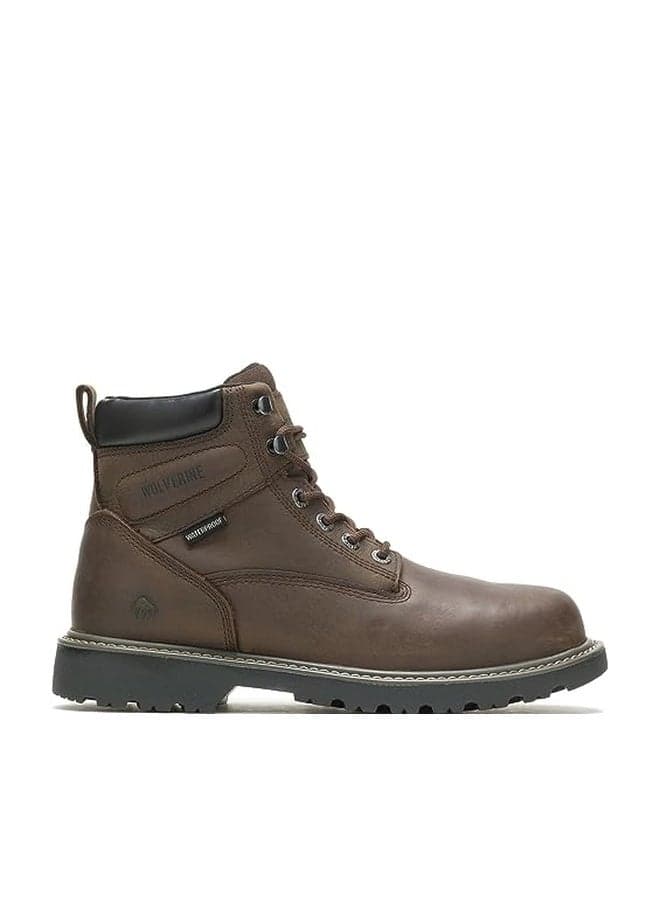 Wolverine Men's Floorhand Waterproof Steeltoe 6" Work Boot, Dark Brown, 11M