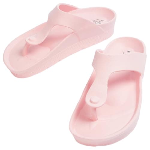 Max Women T-strap Flip Flops, Pink, 38