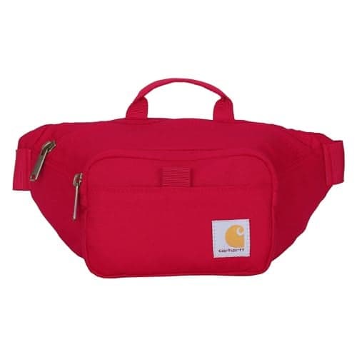 Carhartt Classic Adjustable Sling Bag Durable 600Denier Water Resistant Hip Pack Essential Waist Pack Industry Red