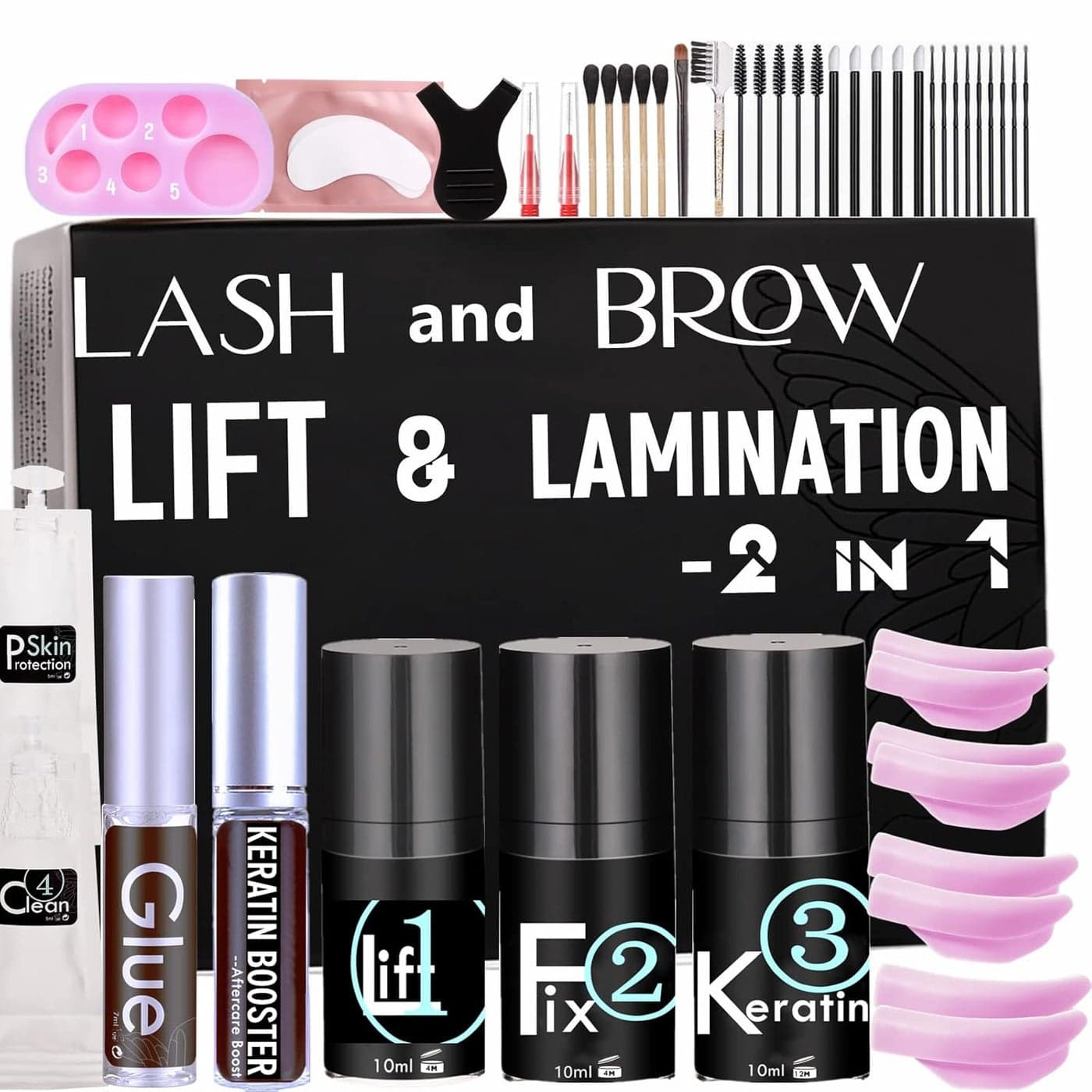 Lash Lift Kit Strong Eyelash Lifting 3 Minutes Brow Lamination At Home DIY Eyelash Perm Easily 10 ml Airless Pump More than 15 Applications Make Eyes Beautiful For 6 Weeks