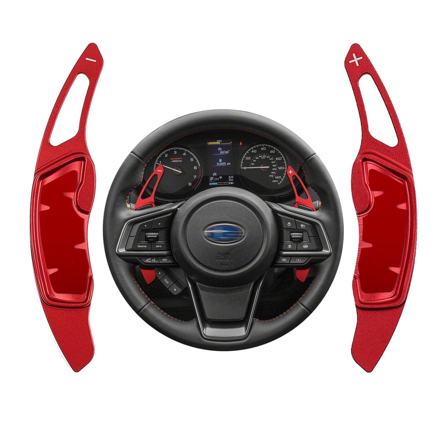 CKE Compatible with Subaru Crosstrek Forester Outback Impreza Legacy Ascent WRX BRZ Scion FRS GT86 Accessories Car Paddle Shifter Extension Shift Paddle Cover Trims Red