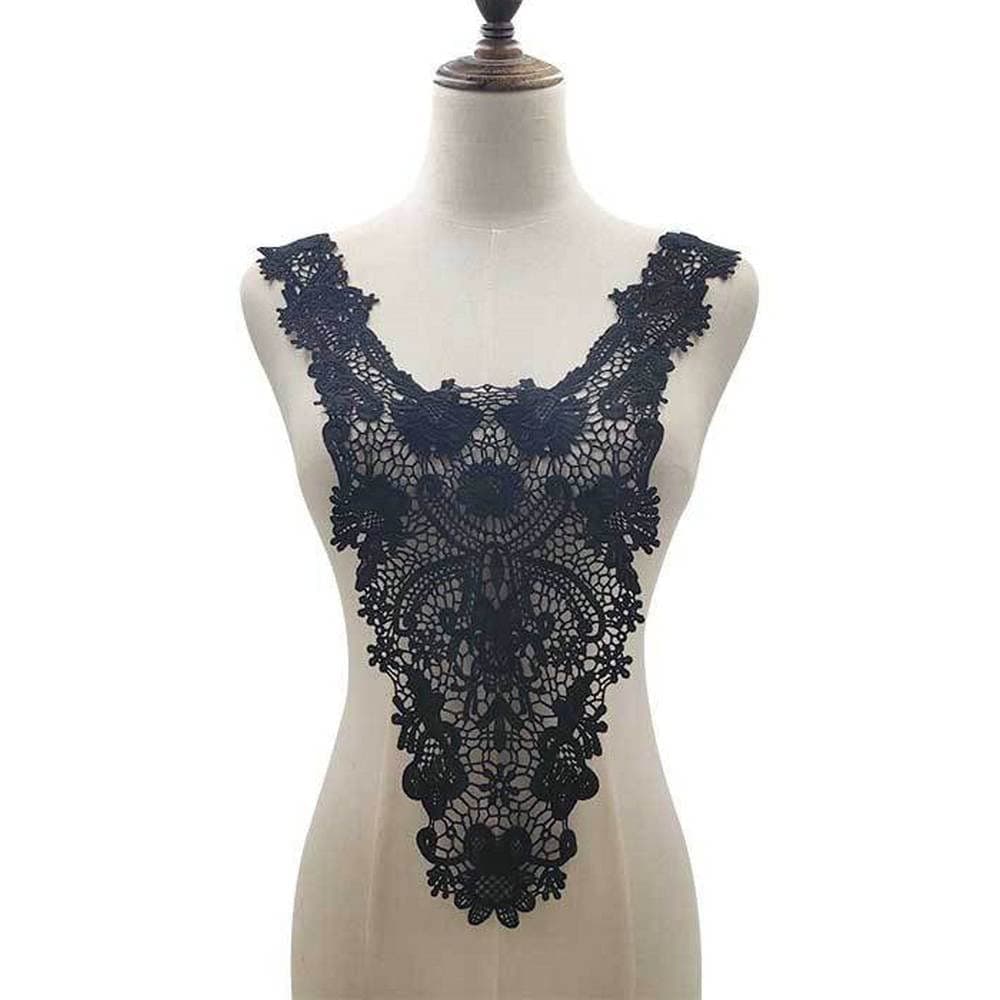 1pcs Colorful Collar Venise Floral Embroidered Applique Trim Decorated Lace Neckline Collar Sewing