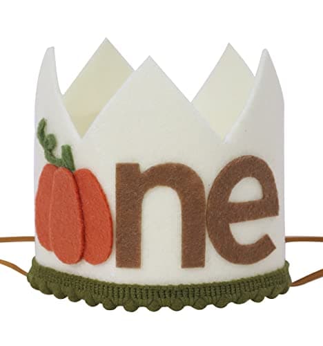 Agkvw Pumpkin 1st Birthday Crown Pumpkin Birthday Decorations Autumn 1st Birthday Hat First Birthday Decorations Cake Smash Photo Props