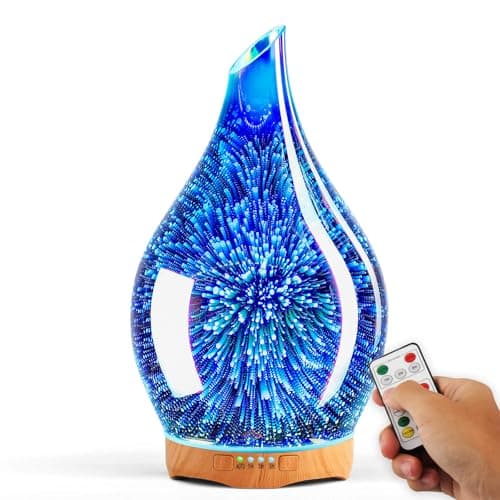 Porseme 280ml Essential Oil Diffuser Aroma Ultrasonic Humidifier with Remote Control BPA Free Auto ShutOff Timer Setting