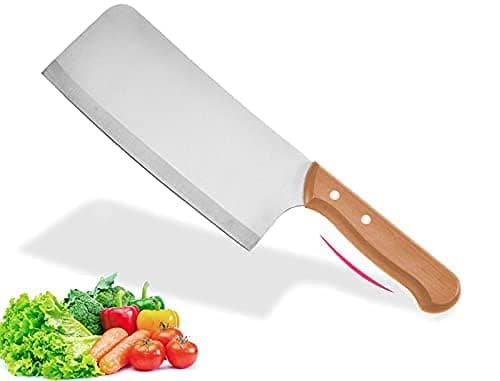 PRETOX Wooden Cleaver Knife Rafale Series Heavy Duty Stainless Steel Chopper Knife for Kitchen and Commercial Cookware Restaurant Knives Home Restaurant