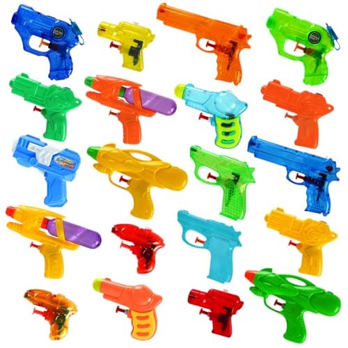 AMZFAVOR Water Guns for Kids Small Water Gun Mini Squirt Gun ToysBath Outdoor Summer Swimming Pool Beach Party Favors Birthday Valentines Day Gift for Kids Boys Girls Toddlers 20 Pack