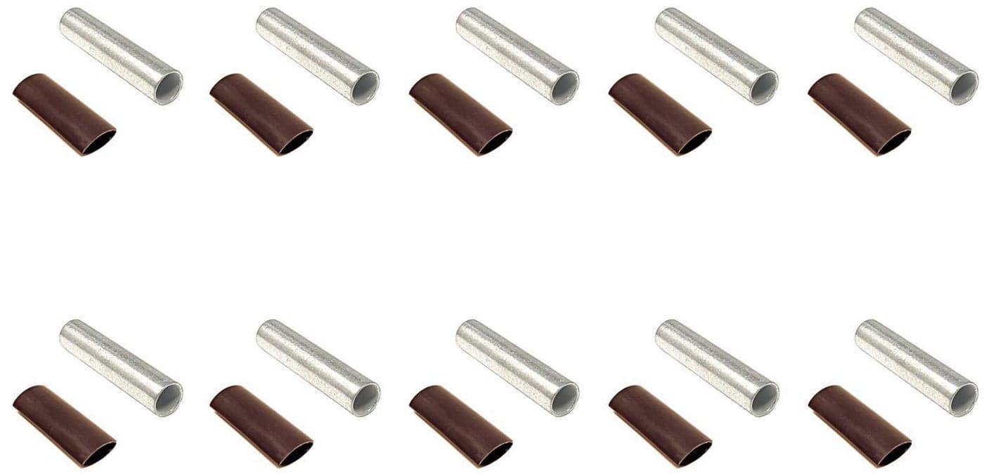10 pcs 10 AWG 10 Gauge Butt Splice Connector Pure Copper Tin Coated Marine Grade Uninsulated by WindyNation