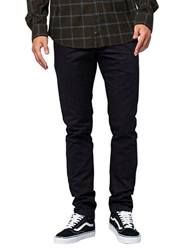 Dickies Mens Skinny Straight-fit Work Utility Pants, Black, 30W x 32L US