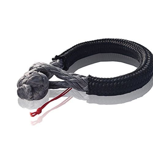 QIQU Synthetic Soft Shackle for Boating ATV UTV SUV 4X4 Truck Recovery Off-Road Camping Farming Marine Industrial (1/4''x80mm, Grey)