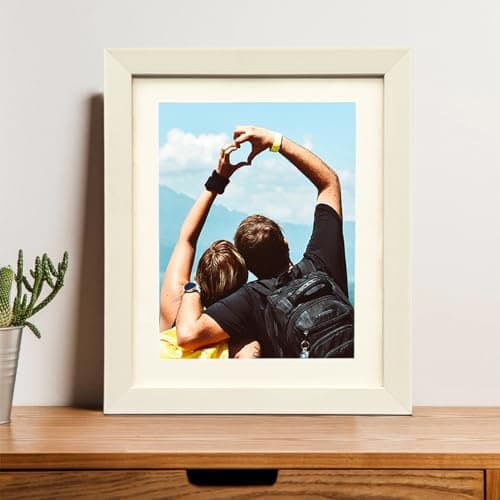 Art Street Set of 2 Table Photo Frames, Tabletop Picture Frames For Office & Home - 8x10 Inchs- White