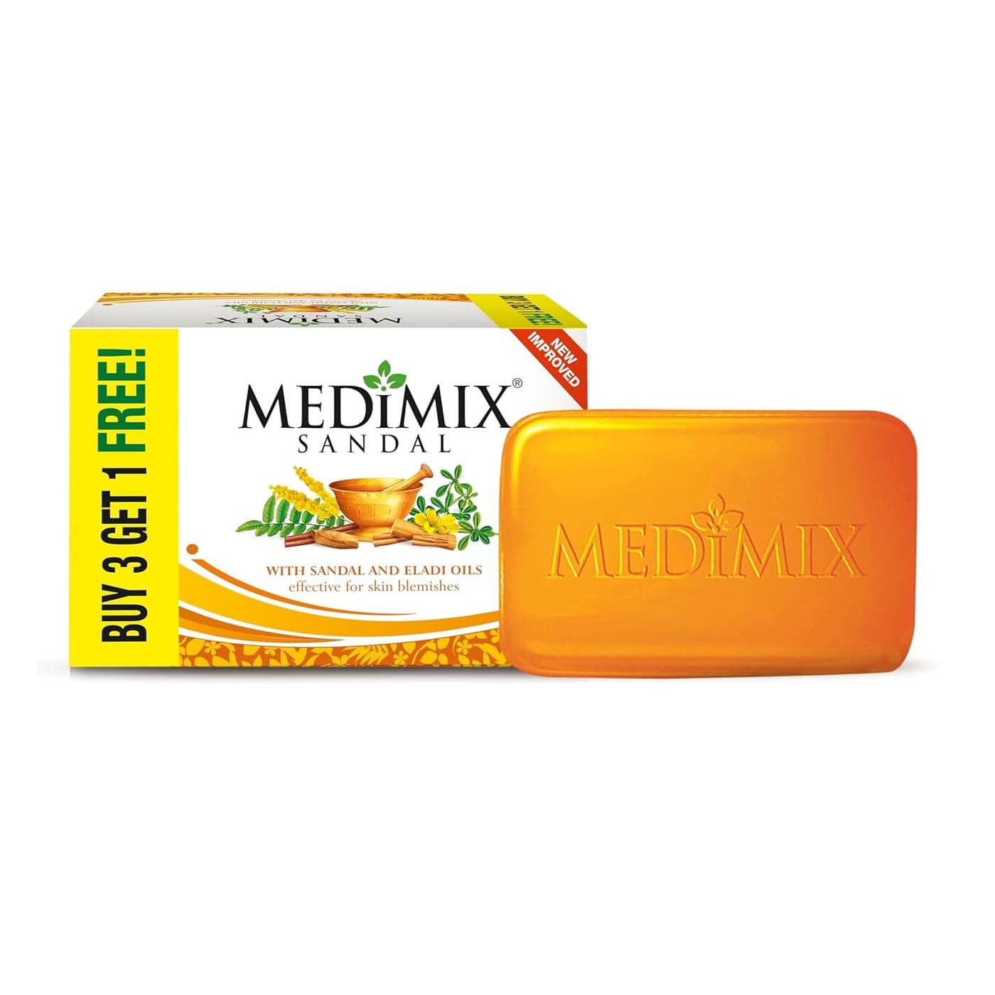 Medimix Sandal Ayurvedic Traditionally Made Bathing Bar Soap 125g 3 1 Combo Pack Infused with Sandal Eladi Oil Effective for Skin Blemish