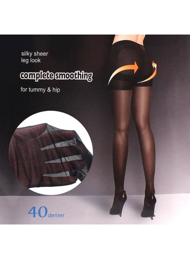 40 Denier Sheer Stockings Black