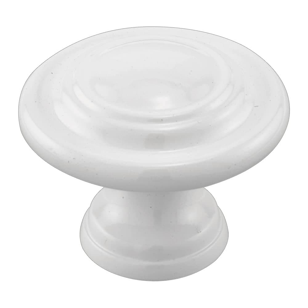 PrimeLine N 7439 BiFold Door Knob Wide Base Large Diameter Door Knob For Easy Gripping Replace Old or Unsightly Knobs 11116 in Outside Diameter Diecast Classic White Finish Single Pack