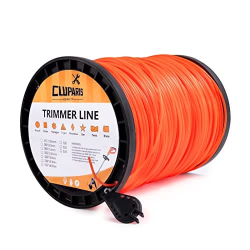 Cluparis Round String Trimmer Line.105-Inch-by-1129-ft 5-Pound Grass Trimmer Line Donut, Round-Shaped Nylon Weed Eater String, with Line Cutter, Orange