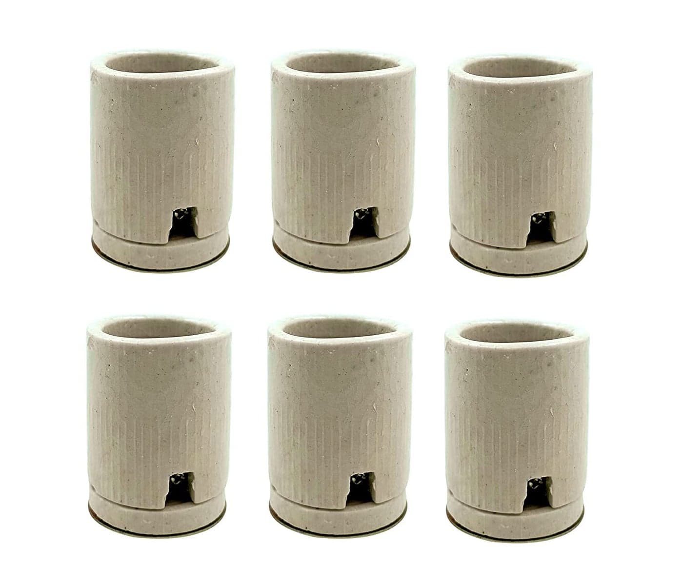 Venus Aqua E27 Ceramic Bulb Holder – Heat Resistant Porcelain Screw Lamp Holder for IR Heat Lamp, Pendant Light & Ceiling Fittings (Pack of 6)