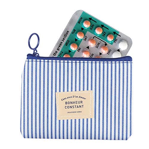 2 Pack Birth Control Pill Cases with 3"×4" for Women Privacy Protection Contraceptive Medicine Case Holder Packet Sleeve Pocket Pouch Wallet