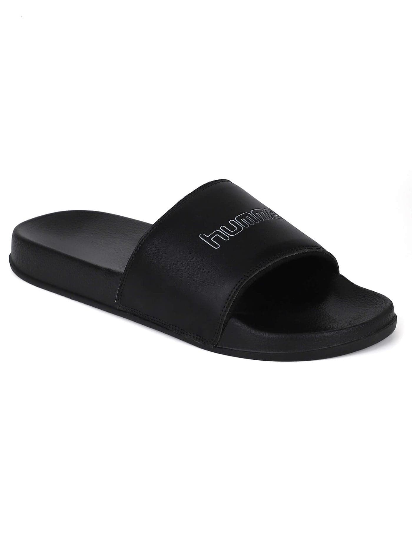hummel CLASSIC MEN SLIDERS Comfortable Cushioned Sole Arch Support Durable Lightweight Flexible Trendy Style Flip flops and Slippers Slides for Men Daily use Chappal - UK 9