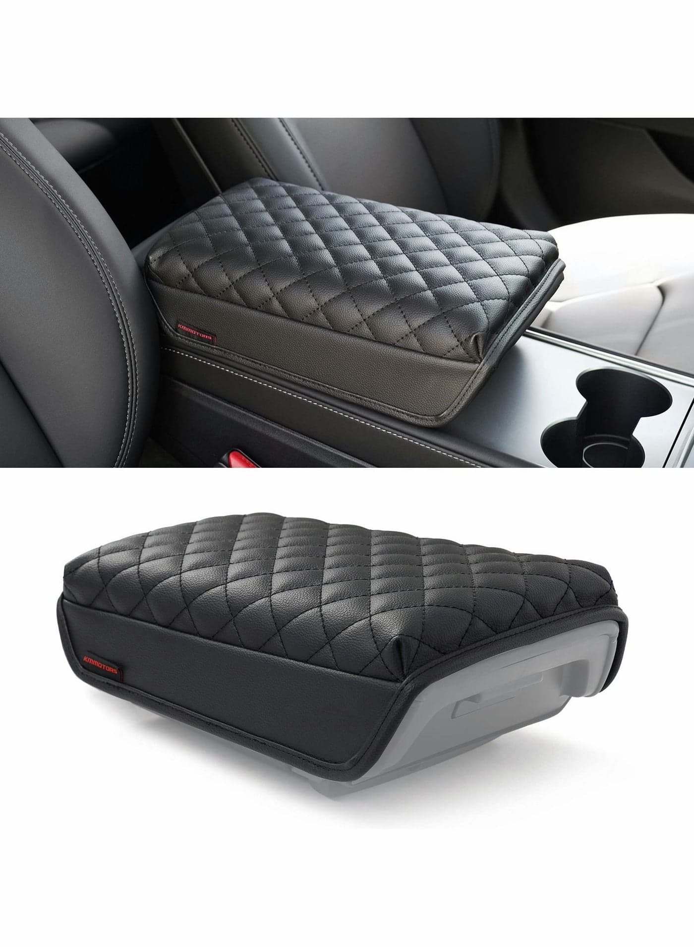 Console Armrest Cover for Tesla Model 3 / Y, Hidden Storage Armrest Cushion Box Cover Console Seat Cover Center Console Lid Protector Pad Liner