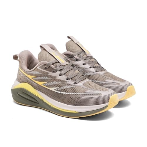ASIAN Quantum-25 Men’s Running Shoes | Lightweight Sneakers with Air-Cushioned Sole, Breathable Knit Upper & Shock-Absorb Comfort | Perfect for Travel, Street Style (LIGHTOLIV) -UK 9