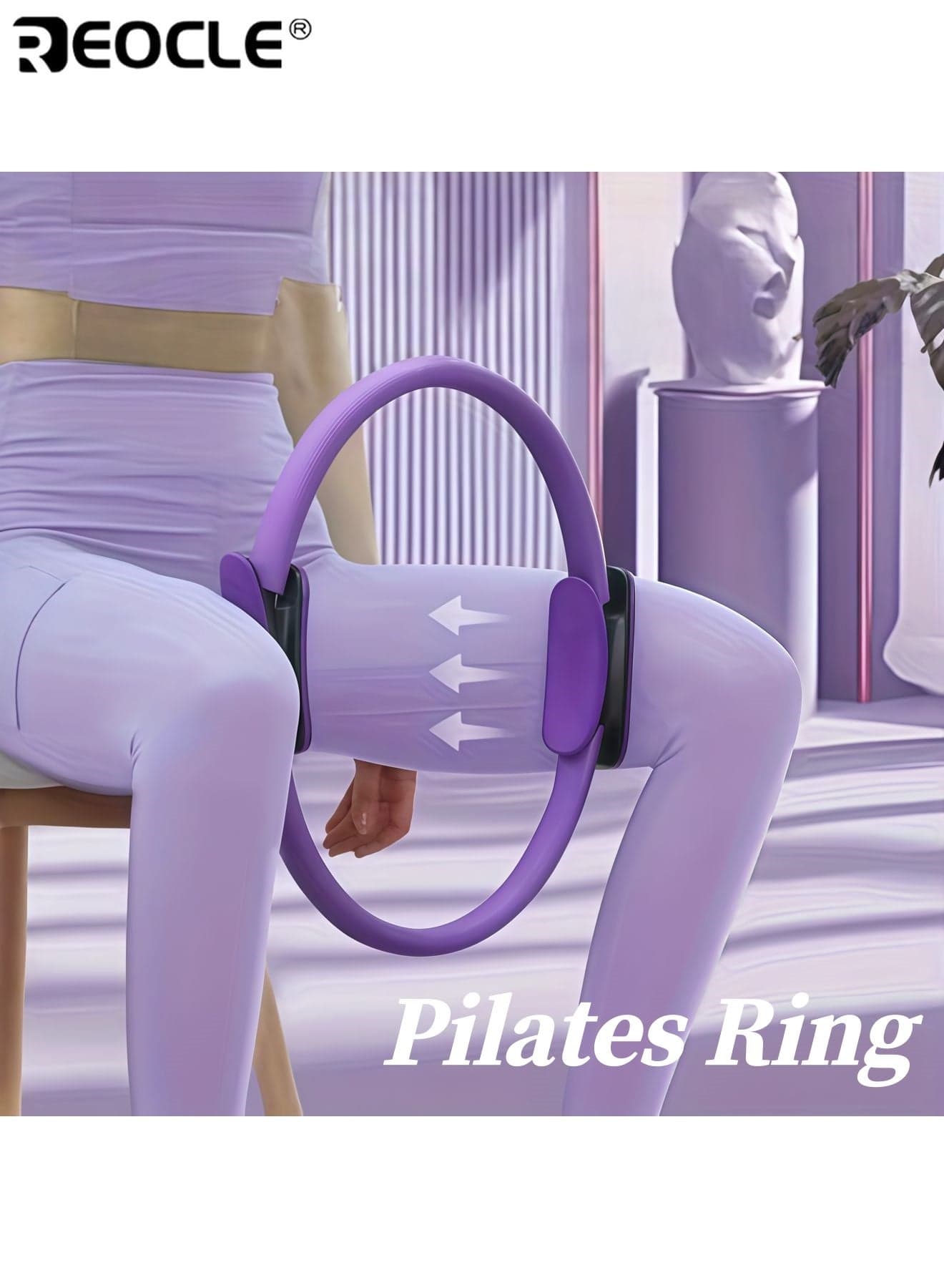 Fitness Ring Yoga Pilates Ring Home Exercise Resistance Elastic Gym Workout Body Stretch Ring Suitable for Strength Training Yoga Pilates Equipment Ideal for Home Gyms Fitness Enthusiasts Beginners Adults Durable Comfortable to Hold for Men for Women for Adults