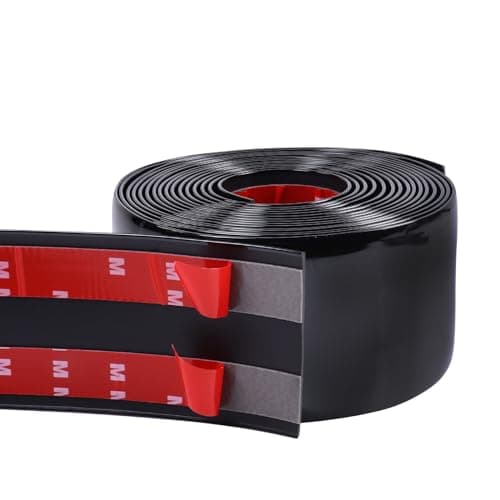 SBWLKJ 2"(50mm) Automotive Trim Molding Glossy Black 16FT Heavy-Duty Car Molding Trim UV Protected Scratch-Proof for Truck RV Body Side Door Window Bumper, Self Adhesive