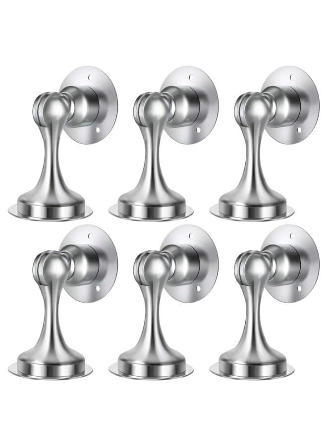Winonly Door Stopper 4 Pack Magnetic Door Stop Stainless Steel Magnetic Door Catch 3M Double-Sided Adhesive Tape No Drilling Screws For Stronger Mount Hold Your Door Open 4 Pack For Wide Doors