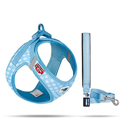 Vest Harness curli Clasp AirMesh SkyBlueCircles 3XS Leash M
