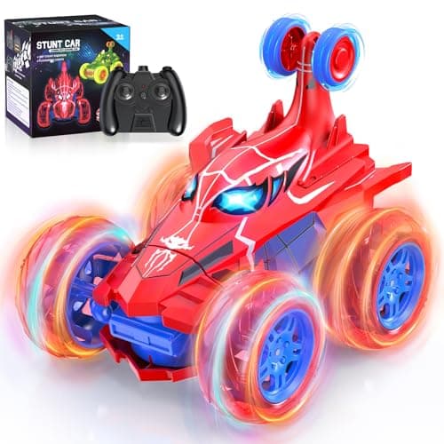 Innofans Remote Control Car for Boys 360 Rotating 4WD Stunt Spider RC Cars with Cool LED Lights Rechargeable Car Toys Birthday Gifts for Kids Boys Girls Age 36 79 1012