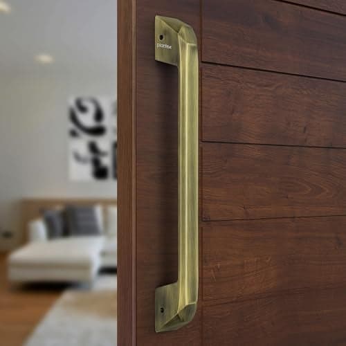 Plantex Door Handle/Main Door Handle/14 Inch Pull-Push Handle for Home & Office/3 Years Warranty Pack of 1 (SH-351, Brass Antique)