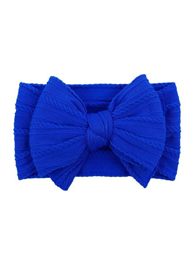 Handmade Fall Baby Girls Bows Soft Stretchy Nylon Hair Bands Hair Accessories Baby headbands with Bows for Newborn Baby Girls Infant Toddlers Kids(Blue)