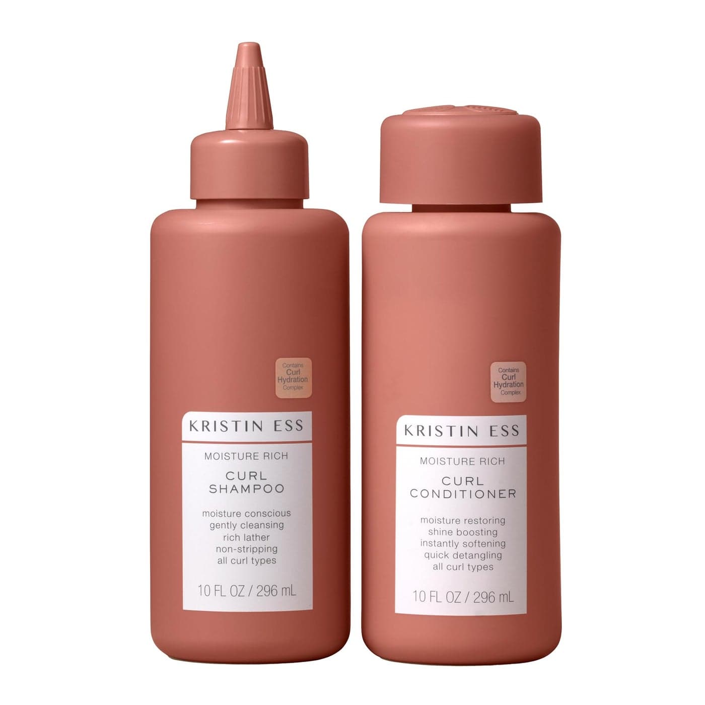 Kristin Ess Hair Curl Shea Butter Shampoo and Conditioner Set for Curly Hair Bounce Shine Anti Frizz Moisture Deep Clean Vegan Product for All Curls 2A4C