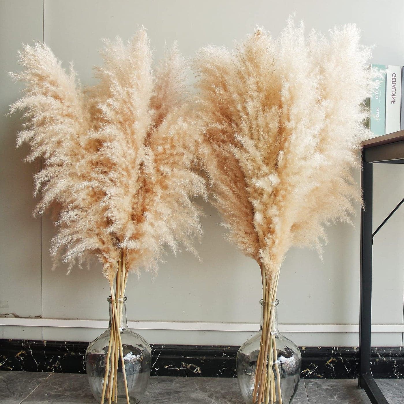 40 inch 10 Stems Natural Pampas Grass Decor Tall pompas Grass Tall Pampas Grass for Wedding Party Farmhouse Boho Home Decor