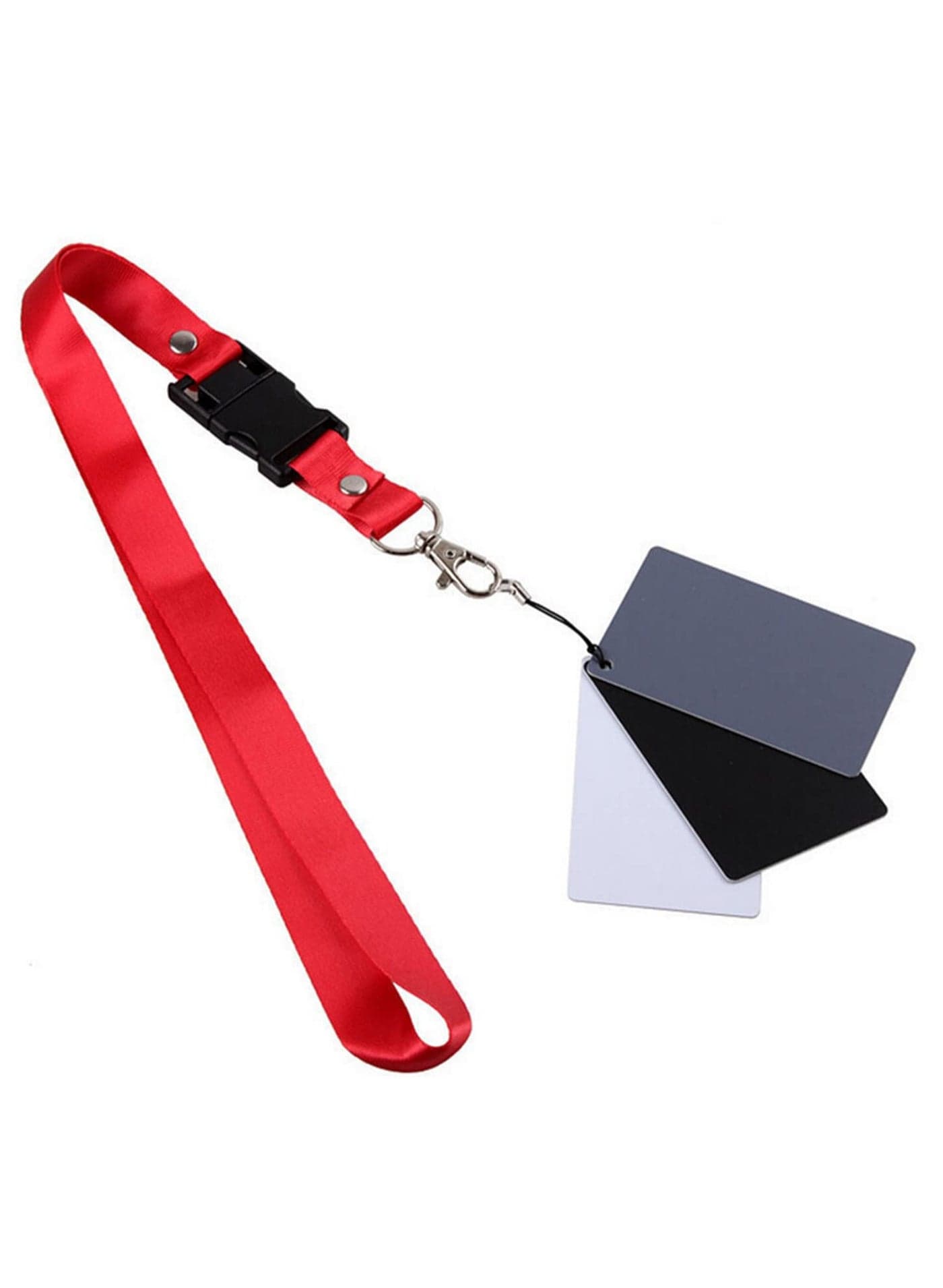 3 In 1 White Black Grey Balance Cards 18 Degree Gray Card S Size With Neck Strap For Digital Camera Photography Accessories Correct White Balance Neutral Spectral Values Quick Release Buckle