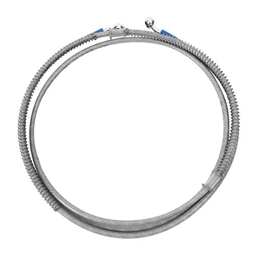 AICEL Braided Hydraulic Brake Hose Line Pipeline Universal 472 120cm Oil Hose with 10mm M10 Ends Hydraulic Brake Oil Hose Line Pipe for Motorcycle ATV Dirt Bike Go Kart Car Accessories