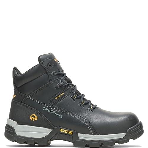Wolverine Mens Tarmac Waterproof Reflective Composite-Toe 6" Work Boot, Black, 11 M US