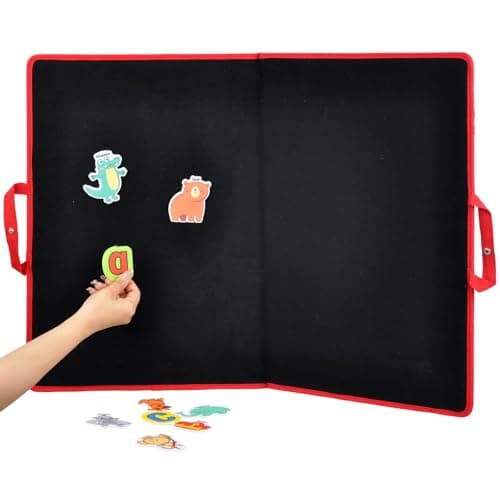 CHEFAN Large Felt Flannel Board 315 23 in Foldable Freestanding Story Learning Board for Toddlers DoubleSided Use for Preschool Classroom Multi Felt Pieces Can Be Used Gifts for Kids