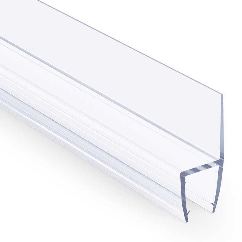 AmazerBath 5 PCS Shower Door Side Seal Strip for 3/8 Inch Glass - 15.75 Inches x 5, 5 Sections Segmented Shower Installation Kit, Frameless Glass Door Seal Strip