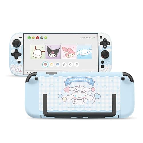 Kuitmor Dockable PC Protective Case Compatible with Switch 2 Model 2025 AllRound Protection Hard Protective Shell for Switch 2 2025 Accessories Blue White Cinnamoroll